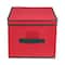 16" Red And Green Collapsible Christmas Decoration Storage Box
